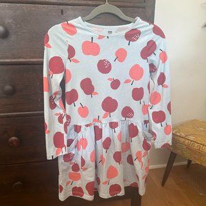 Tea Collection dress in pale blue apple print Size 12